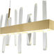 Canada LED 47 inch Gold Linear Chandelier Ceiling Light